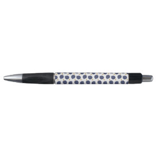 Navy Blue Abstract Flying Bomb Fruit Pattern Pen