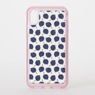 Navy Blue Abstract Flying Bomb Fruit Pattern Speck iPhone XS Max Case