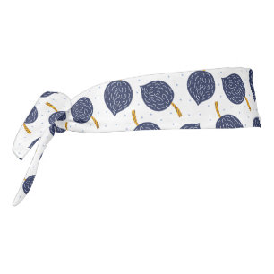 Navy Blue Abstract Flying Bomb Fruit Pattern Tie Headband