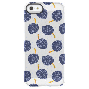 Navy Blue Abstract Flying Bomb Fruit Pattern Permafrost iPhone SE/5/5s Case