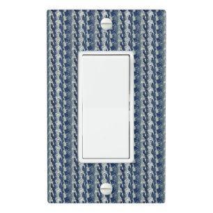Navy Blue Abstract Pattern Light Switch Cover