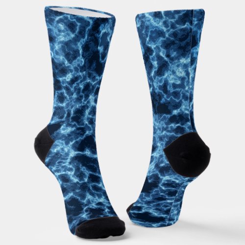 Navy Blue Abstract Pattern Socks