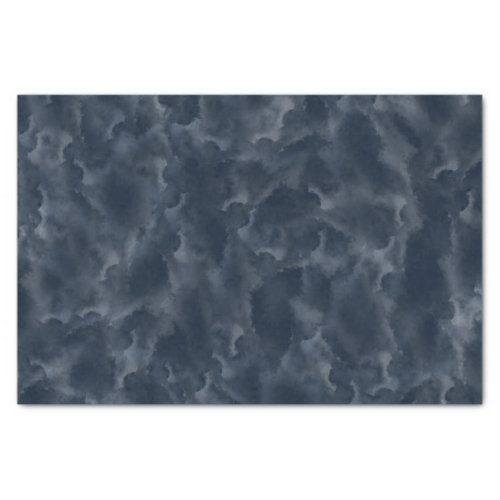 Navy Blue Abstract Watercolor Stain Elegant Chic Tissue Paper