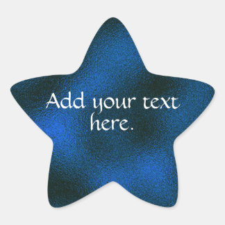 Navy Blue Add Your Own Text  Star Sticker