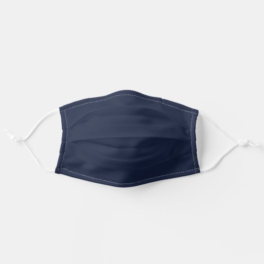 Navy Blue Adult Cloth Face Mask (Front, Unfolded)