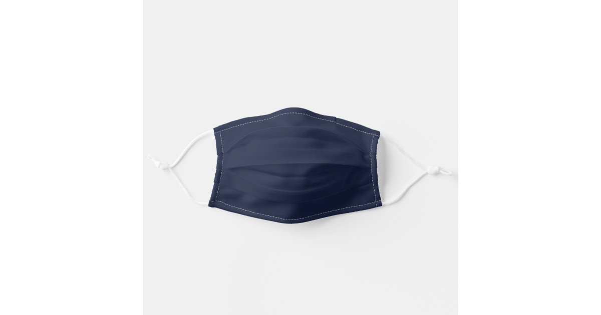 Navy Blue Adult Cloth Face Mask Zazzle