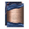Navy blue agate marble rose gold wedding