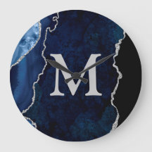 Navy Blue Agate Personalized Monogram Acrylic