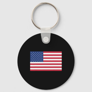 Navy Blue American Flag Shirt - Simple Keychain