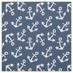 Navy Blue Anchor Fabric By the Yard