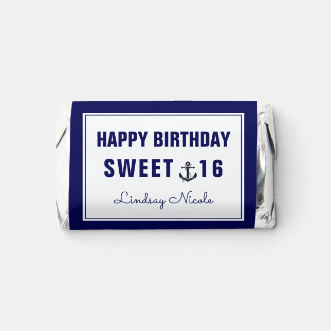 Navy Blue Anchor Hershey's Miniatures (Front)