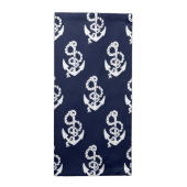 Navy Blue Anchor Nautical Pattern Cloth Napkin (Half Fold)
