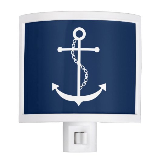 Navy Blue Anchor Night Light (Front)