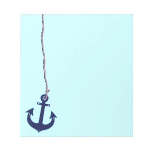 navy blue anchor notepad