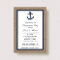 Navy Blue Anchor On Burlap Nautical Engagement
