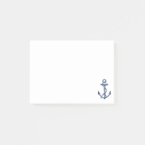 Navy Blue Anchor Post_it Notes