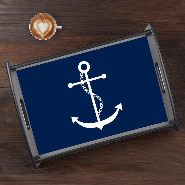 Navy Blue Anchor Serving Tray (Creator Uploaded)