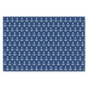 Navy Blue Anchors Away | Tissue Paper