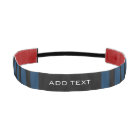 Navy Blue and Black Rugby Stripes with Custom Name