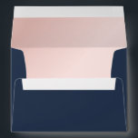 Navy Blue and Blush Modern Wedding Return Address Envelope<br><div class="desc">Elegant custom navy blue and blush wedding envelopes with a return address. These envelopes are ideal for 5" x 7" cards. Easily personalize with your wedding details online!</div>