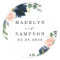 Navy Blue and Blush Pink Floral Country Wedding
