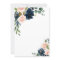 Navy Blue and Blush Pink Floral Country Wedding