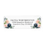Navy Blue and Blush Pink Floral Country Wedding Label