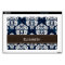 Navy Blue and Brown Damask