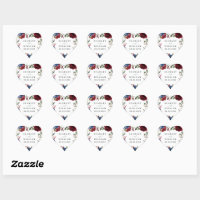 Blush Pink and Navy Wedding Envelope Seals, Zazzle