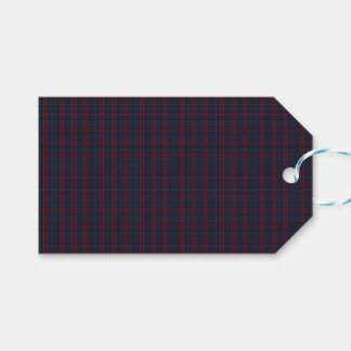 Navy Blue and Burgundy Plaid Gift Tag