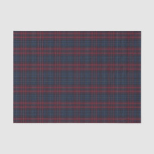 Navy Blue and Burgundy Plaid Tissue Paper