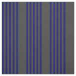 Navy blue and charcoal five stripes pattern fabric