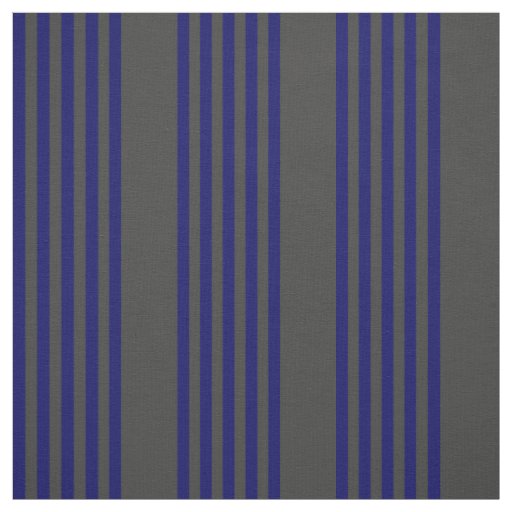 Navy blue and charcoal five stripes pattern fabric
