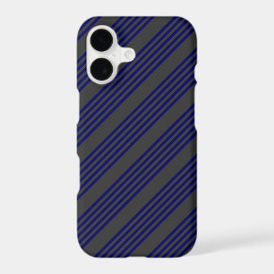 Navy blue and charcoal five stripes pattern iPhone 17 case