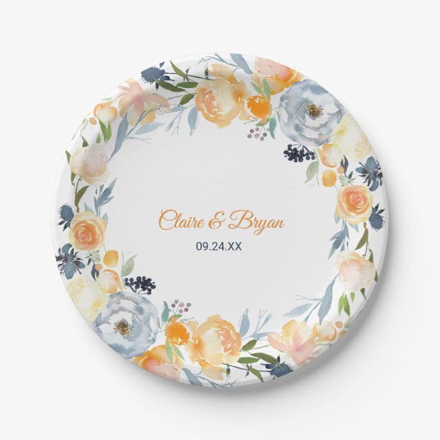coral paper plates