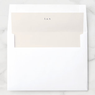 Navy Blue and Cream Minimalist Envelope Liner