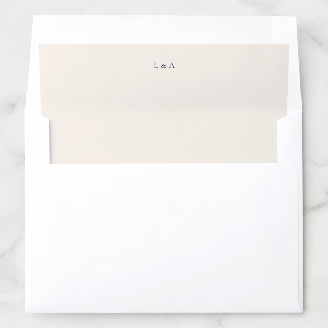 Navy Blue and Cream Minimalist Envelope Liner (In Envelope)