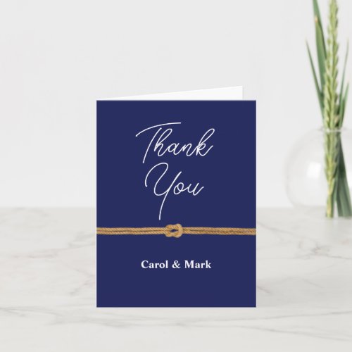Navy Blue and Dockside Rope Note Card