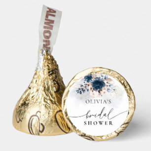 Navy Blue and Dusty Rose Bridal Shower Hershey®'s Kisses®