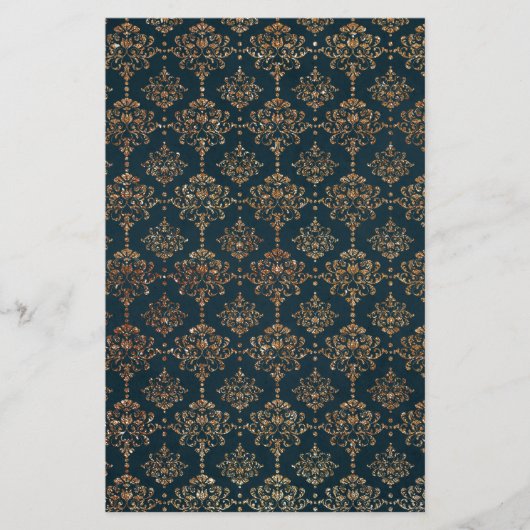 Navy Blue and Faux Glitter Gold (Front)