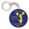 Navy Blue and Gold Cheer Keychains with Your Text