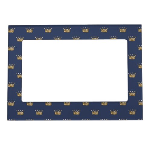 Navy Blue and Gold Crown design Magnetic Frame