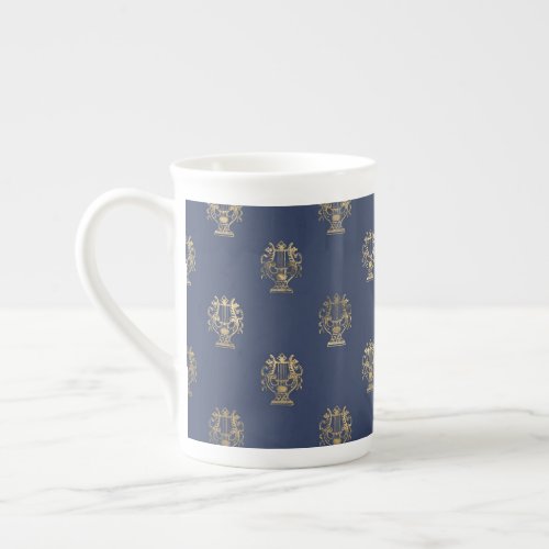 Navy Blue and Gold Cup design