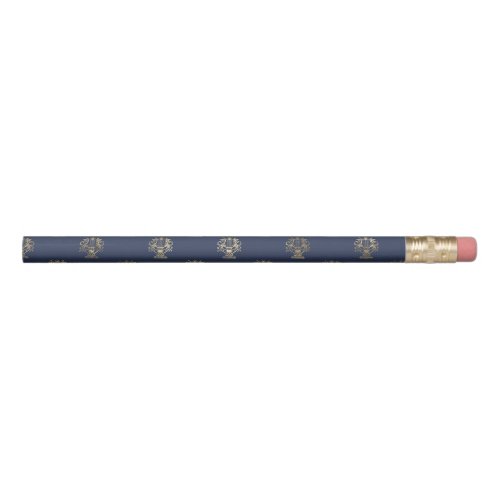 Navy Blue and Gold Cup design Pencil