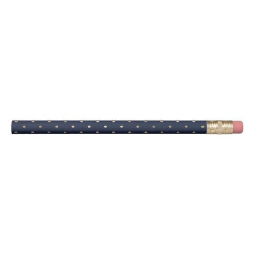 Navy Blue and Gold Dots design Pencil