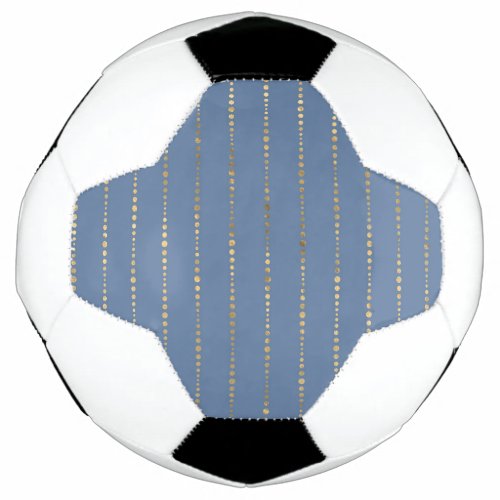 Navy Blue and Gold Dots design Soccer Ball