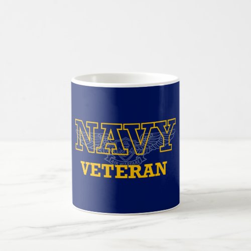 Navy Blue and Gold Enlisted Air Warfare Coffee Mug