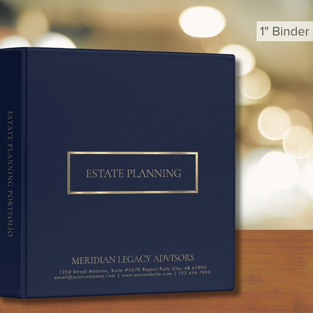Navy Blue and Gold Estate Planning Binder (Creator Uploaded)
