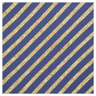 Gold Glitter Stripes Fabric Zazzle Navy Blue And Gold Glitter Diagonal Stripe Pattern Fabric