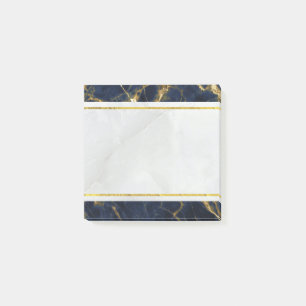 Navy Blue and Gold Marble Modern Stylish Post-it Notes